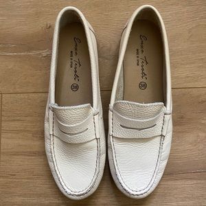 Enzo Tesoti White/Cream Women’s Leather Loafers 38